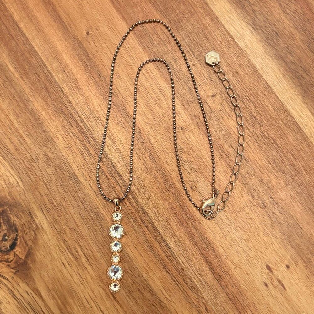 Touchstone Crystal | Rose Gold Swarovski Pendant Necklace | 15” Adjustable